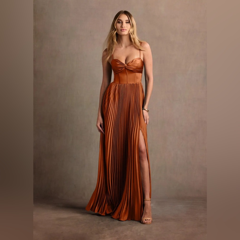 Azazie Atelier Burnt Orange Gown